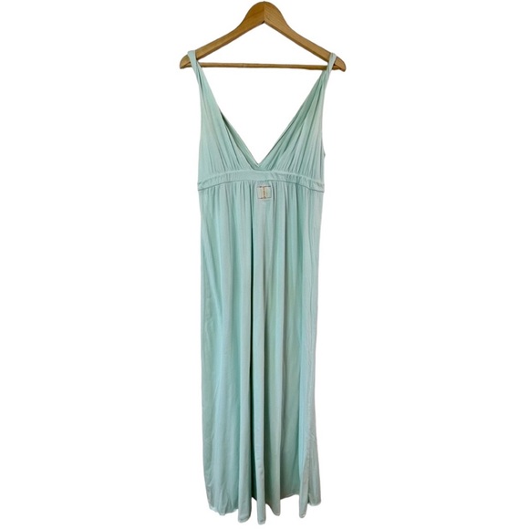 Gypsy 05 Y2K Made in Hollywood Green Sleeveless Goddess Maxi Dress in Size Large - Picture 4 of 16